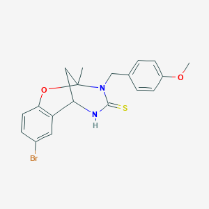 8-bromo-3-(4-methoxybenzyl)-2-methyl-5,6-dihydro-2H-2,6-methanobenzo[g][1,3,5]oxadiazocine-4(3H)-thione