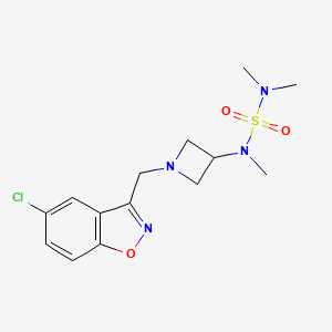 1-[(5-Chloro-1,2-benzoxazol-3-yl)methyl]-N-(dimethylsulfamoyl)-N-methylazetidin-3-amine