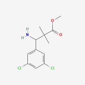 molecular formula C12H15Cl2NO2 B2461388 Methyl 3-amino-3-(3,5-dichlorophenyl)-2,2-dimethylpropanoate CAS No. 2248385-16-0