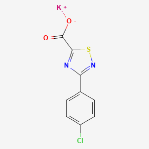 molecular formula C9H4ClKN2O2S B2461390 Potassium;3-(4-chlorophenyl)-1,2,4-thiadiazole-5-carboxylate CAS No. 2402830-05-9