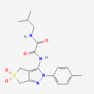 molecular formula C18H22N4O4S B2461406 N1-(5,5-dioxido-2-(p-tolyl)-4,6-dihydro-2H-thieno[3,4-c]pyrazol-3-yl)-N2-isobutyloxalamide CAS No. 899944-42-4