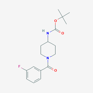 molecular formula C17H23FN2O3 B2461430 tert-Butyl 1-(3-fluorobenzoyl)piperidin-4-ylcarbamate CAS No. 1286273-31-1
