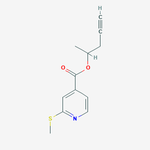 molecular formula C12H13NO2S B2461432 Pent-4-yn-2-yl 2-(methylsulfanyl)pyridine-4-carboxylate CAS No. 1797545-13-1
