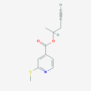 Pent-4-yn-2-yl 2-(methylsulfanyl)pyridine-4-carboxylate