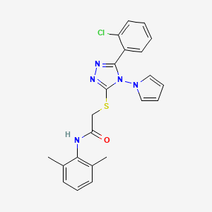 2-{[5-(2-chlorophenyl)-4-(1H-pyrrol-1-yl)-4H-1,2,4-triazol-3-yl]sulfanyl}-N-(2,6-dimethylphenyl)acetamide