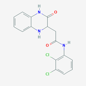 molecular formula C16H13Cl2N3O2 B2461440 N-(2,3-dichlorophenyl)-2-(3-oxo-1,2,3,4-tetrahydroquinoxalin-2-yl)acetamide CAS No. 1009487-04-0