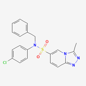 N-benzyl-N-(4-chlorophenyl)-3-methyl-[1,2,4]triazolo[4,3-a]pyridine-6-sulfonamide