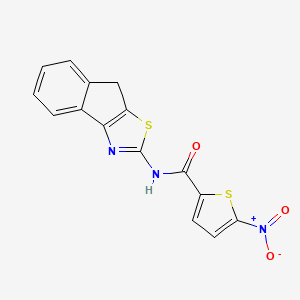 molecular formula C15H9N3O3S2 B2461460 N-(8H-indeno[1,2-d]thiazol-2-yl)-5-nitrothiophene-2-carboxamide CAS No. 681159-16-0
