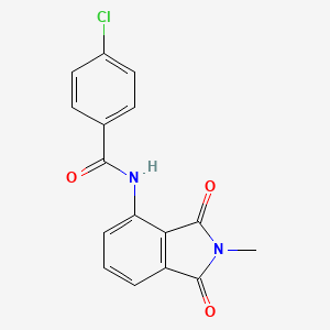 molecular formula C16H11ClN2O3 B2461478 4-chloro-N-(2-methyl-1,3-dioxo-2,3-dihydro-1H-isoindol-4-yl)benzamide CAS No. 683231-70-1