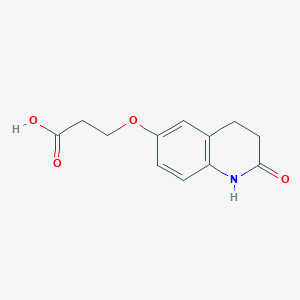 3-[(2-Oxo-1,2,3,4-tetrahydroquinolin-6-yl)oxy]propanoic acid