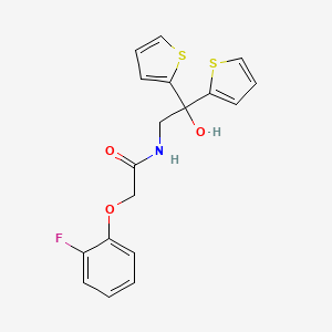 2-(2-fluorophenoxy)-N-(2-hydroxy-2,2-di(thiophen-2-yl)ethyl)acetamide