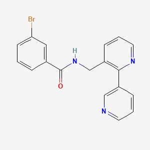 N-([2,3'-bipyridin]-3-ylmethyl)-3-bromobenzamide
