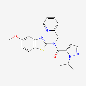 1-isopropyl-N-(5-methoxybenzo[d]thiazol-2-yl)-N-(pyridin-2-ylmethyl)-1H-pyrazole-5-carboxamide