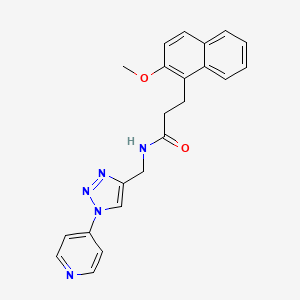 3-(2-methoxynaphthalen-1-yl)-N-((1-(pyridin-4-yl)-1H-1,2,3-triazol-4-yl)methyl)propanamide