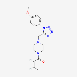 (Z)-1-(4-((1-(4-methoxyphenyl)-1H-tetrazol-5-yl)methyl)piperazin-1-yl)but-2-en-1-one