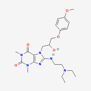 8-((2-(diethylamino)ethyl)amino)-7-(2-hydroxy-3-(4-methoxyphenoxy)propyl)-1,3-dimethyl-1H-purine-2,6(3H,7H)-dione