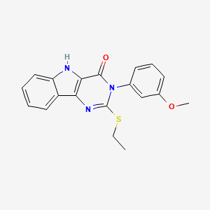 2-ethylsulfanyl-3-(3-methoxyphenyl)-5H-pyrimido[5,4-b]indol-4-one