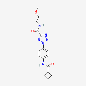 2-(4-(cyclobutanecarboxamido)phenyl)-N-(2-methoxyethyl)-2H-tetrazole-5-carboxamide