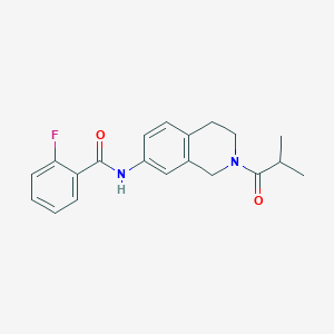 2-fluoro-N-(2-isobutyryl-1,2,3,4-tetrahydroisoquinolin-7-yl)benzamide