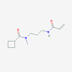 molecular formula C12H20N2O2 B2461585 N-Methyl-N-[3-(prop-2-enoylamino)propyl]cyclobutanecarboxamide CAS No. 2305472-54-0