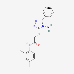 molecular formula C18H19N5OS B2461588 2-[(4-amino-5-phenyl-4H-1,2,4-triazol-3-yl)sulfanyl]-N-(2,4-dimethylphenyl)acetamide CAS No. 901141-15-9