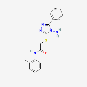 2-[(4-amino-5-phenyl-4H-1,2,4-triazol-3-yl)sulfanyl]-N-(2,4-dimethylphenyl)acetamide