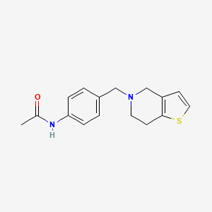 molecular formula C16H18N2OS B2461592 N-[4-({4H,5H,6H,7H-thieno[3,2-c]pyridin-5-yl}methyl)phenyl]acetamide CAS No. 2329225-15-0