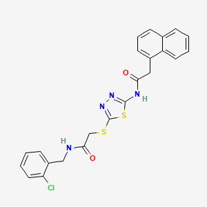 N-(2-chlorobenzyl)-2-((5-(2-(naphthalen-1-yl)acetamido)-1,3,4-thiadiazol-2-yl)thio)acetamide