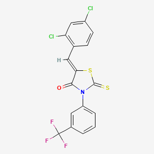 (Z)-5-(2,4-dichlorobenzylidene)-2-thioxo-3-(3-(trifluoromethyl)phenyl)thiazolidin-4-one