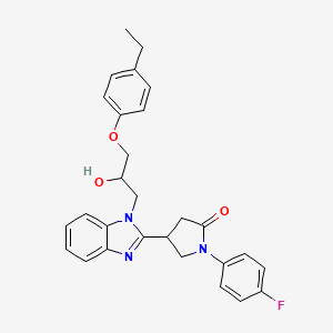 4-{1-[3-(4-Ethylphenoxy)-2-hydroxypropyl]benzimidazol-2-yl}-1-(4-fluorophenyl) pyrrolidin-2-one