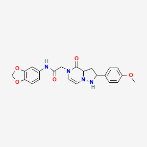 N-(2H-1,3-benzodioxol-5-yl)-2-[2-(4-methoxyphenyl)-4-oxo-4H,5H-pyrazolo[1,5-a]pyrazin-5-yl]acetamide