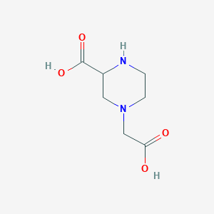 molecular formula C7H12N2O4 B024616 4-(Carboxymethyl)piperazine-2-carboxylic acid CAS No. 100828-24-8