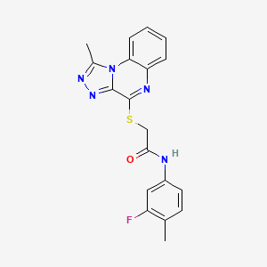 N-(3-fluoro-4-methylphenyl)-2-[(1-methyl[1,2,4]triazolo[4,3-a]quinoxalin-4-yl)thio]acetamide