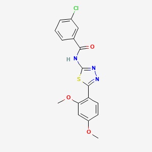 3-chloro-N-(5-(2,4-dimethoxyphenyl)-1,3,4-thiadiazol-2-yl)benzamide