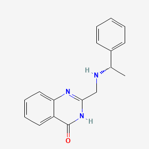 2-({[(1S)-1-phenylethyl]amino}methyl)-3,4-dihydroquinazolin-4-one