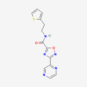 3-(pyrazin-2-yl)-N-(2-(thiophen-2-yl)ethyl)-1,2,4-oxadiazole-5-carboxamide