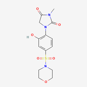 1-(2-Hydroxy-4-(morpholinosulfonyl)phenyl)-3-methylimidazolidine-2,4-dione