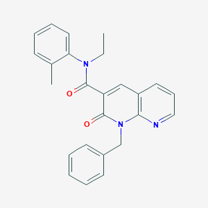 1-benzyl-N-ethyl-N-(2-methylphenyl)-2-oxo-1,2-dihydro-1,8-naphthyridine-3-carboxamide
