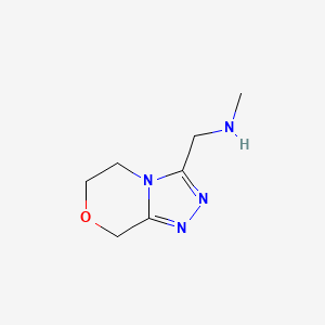 methyl({5H,6H,8H-[1,2,4]triazolo[3,4-c][1,4]oxazin-3-yl}methyl)amine