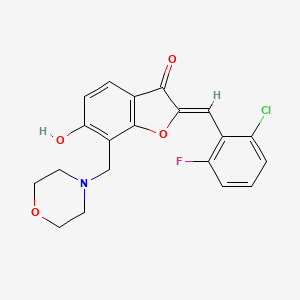 (Z)-2-(2-chloro-6-fluorobenzylidene)-6-hydroxy-7-(morpholinomethyl)benzofuran-3(2H)-one