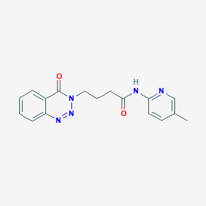 molecular formula C17H17N5O2 B2461628 N-(5-methylpyridin-2-yl)-4-(4-oxo-1,2,3-benzotriazin-3-yl)butanamide CAS No. 880811-55-2