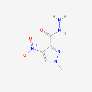 molecular formula C5H7N5O3 B2461650 1-methyl-4-nitro-1H-pyrazole-3-carbohydrazide CAS No. 376618-71-2