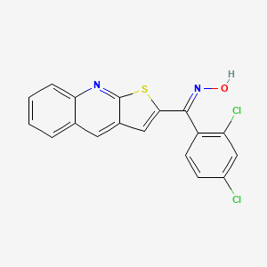 (2,4-Dichlorophenyl)(thieno[2,3-b]quinolin-2-yl)methanone oxime