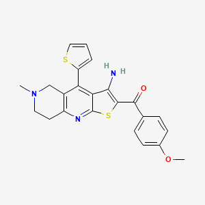 [3-Amino-6-methyl-4-(2-thienyl)-5,6,7,8-tetrahydrothieno[2,3-b][1,6]naphthyridin-2-yl](4-methoxyphenyl)methanone