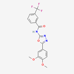 N-(5-(3,4-dimethoxyphenyl)-1,3,4-oxadiazol-2-yl)-3-(trifluoromethyl)benzamide