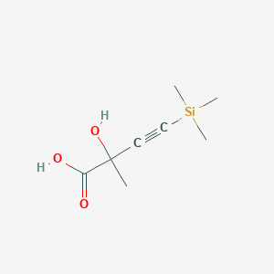 2-Hydroxy-2-methyl-4-trimethylsilylbut-3-ynoic acid