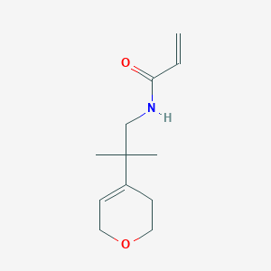 molecular formula C12H19NO2 B2461678 N-[2-(3,6-Dihydro-2H-pyran-4-yl)-2-methylpropyl]prop-2-enamide CAS No. 2361656-38-2