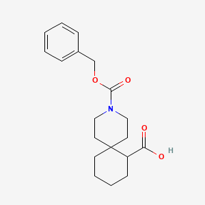 molecular formula C19H25NO4 B2461680 3-Phenylmethoxycarbonyl-3-azaspiro[5.5]undecane-11-carboxylic acid CAS No. 2287321-42-8