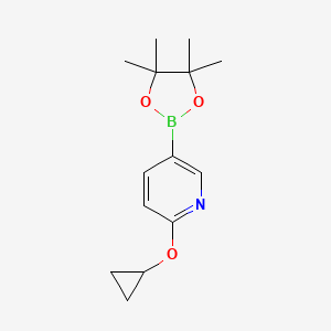 2-Cyclopropoxy-5-(4,4,5,5-tetramethyl-1,3,2-dioxaborolan-2-YL)pyridine