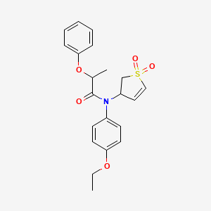molecular formula C21H23NO5S B2461703 N-(1,1-dioxo-2,3-dihydro-1lambda6-thiophen-3-yl)-N-(4-ethoxyphenyl)-2-phenoxypropanamide CAS No. 863020-80-8